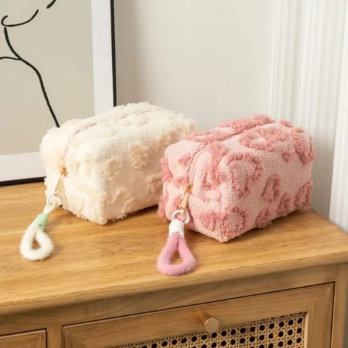 Fluffy Travel Makeup Pouch