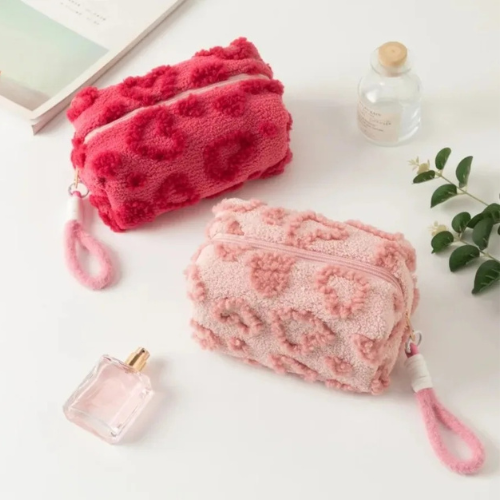 Fluffy Travel Makeup Pouch