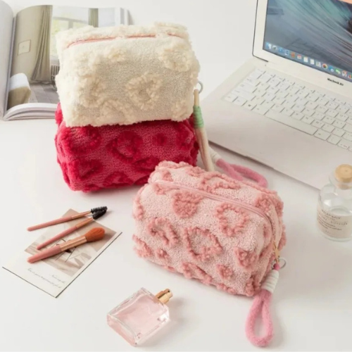 Fluffy Travel Makeup Pouch